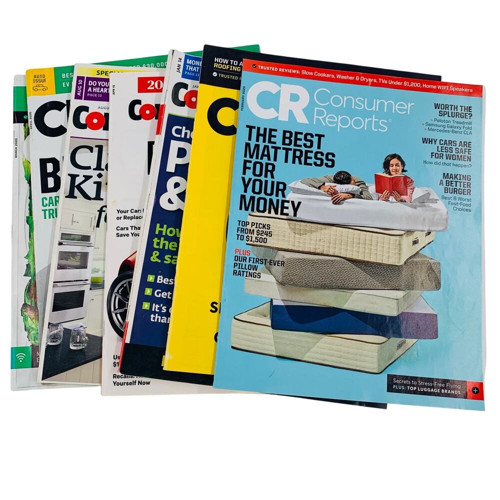 Consumer Reports Magazine Lot 7 Issues 2015 2020 2014 2010 Car Kitchen Mattress